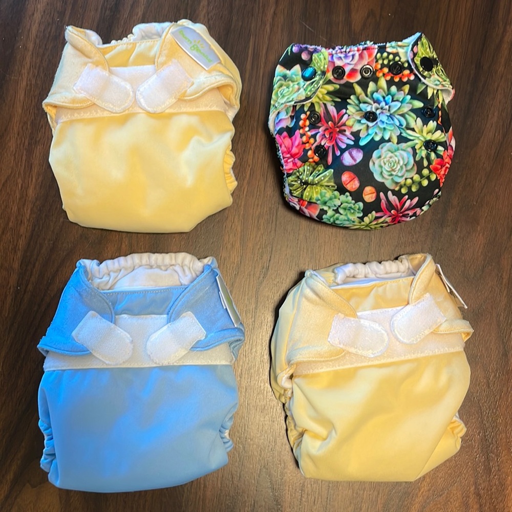 4 Newborn Cloth Diapers
